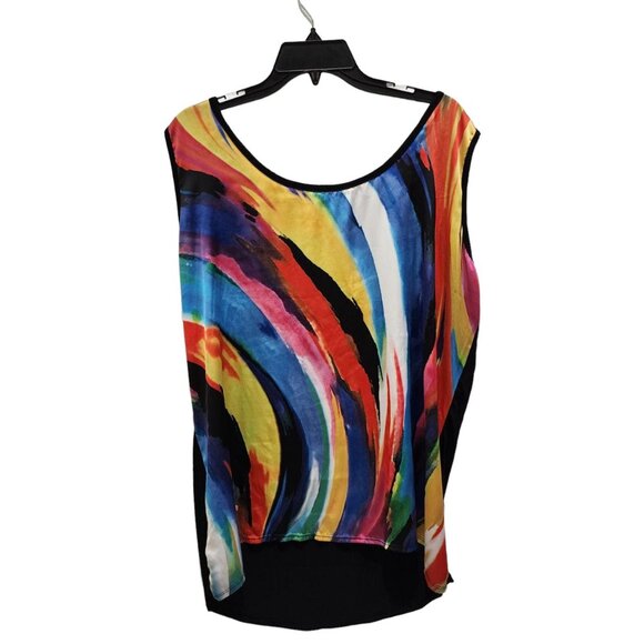 Cha Cha Vente Tank Top Women's Size 2X Colorful Sleeveless Blouse - Picture 9 of 11